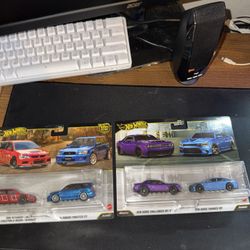 Hotwheels Premium 2 Pack Mitsubishi And Subaru