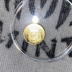 1/200 oz 24k .9999 Pure Gold Egyptian King Tut Monarch Precious Metal in Capsule