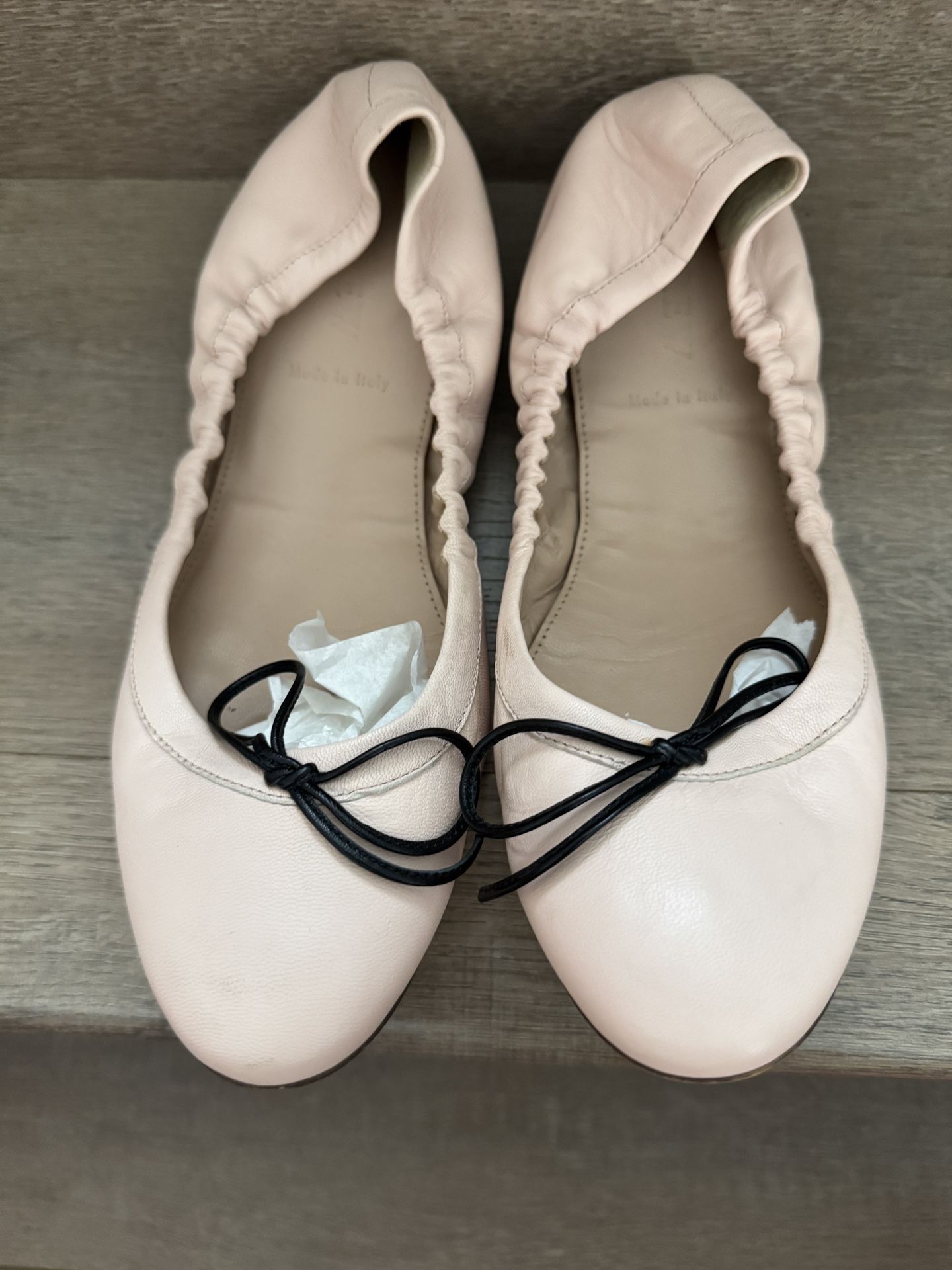 Jcrew Ribbon Leather Flat