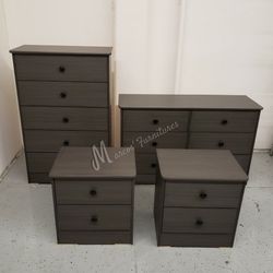 Gray Matte Bedroom Dresser Set! 