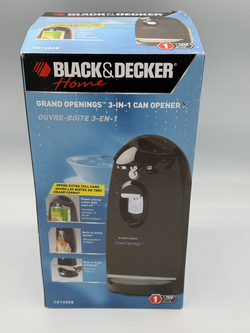 Black & Decker Grand Openings 3-in-1 Electric Can Opener - Brand New In Box