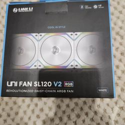 Lian Li UNI FAN SL V2 120mm Case Fan - White (3-Pack)