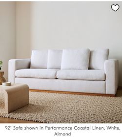 White Deep Seat Costal Linen Sofas