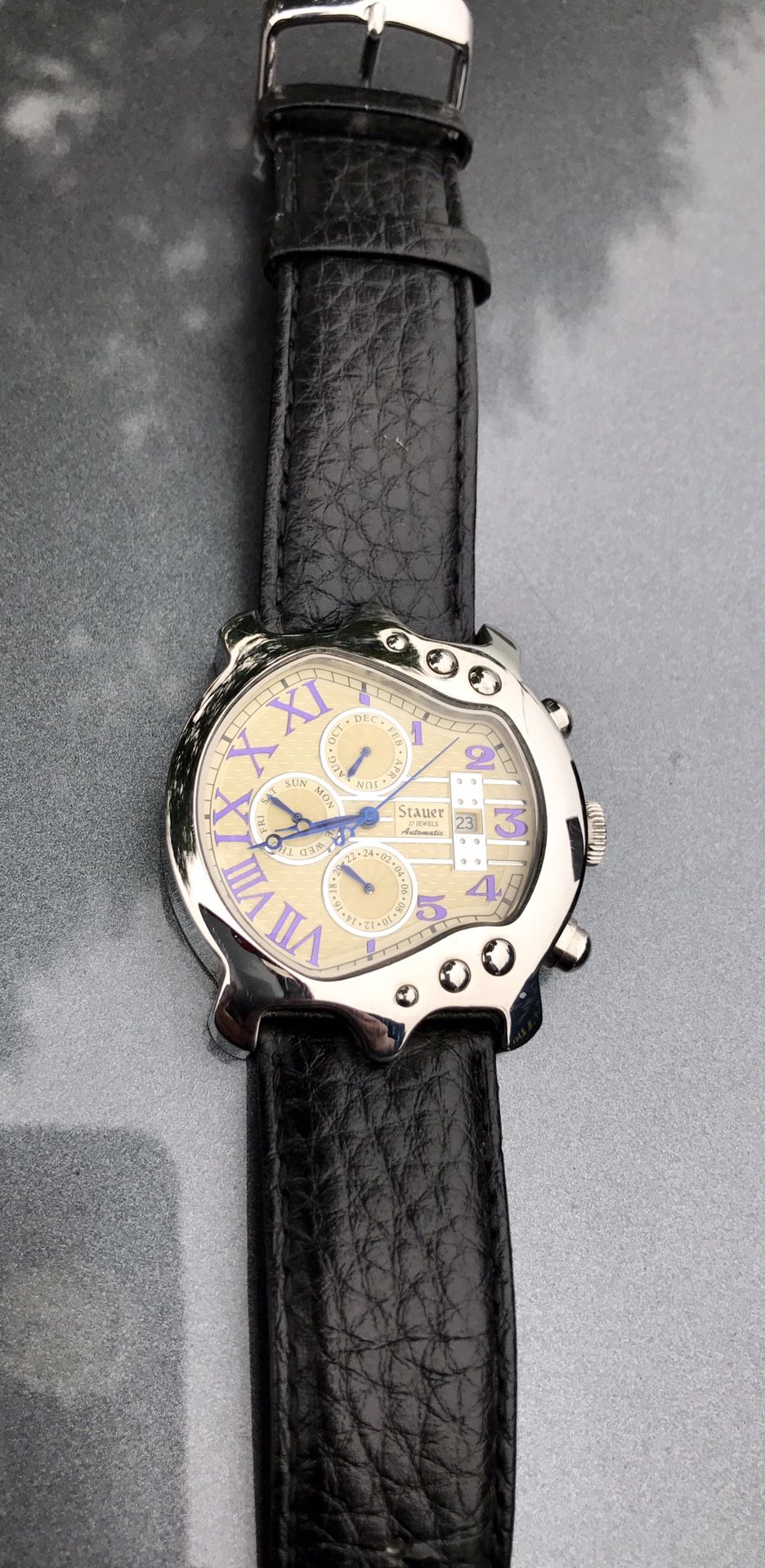 Stauer stainless steel guitar watch (Automatic)