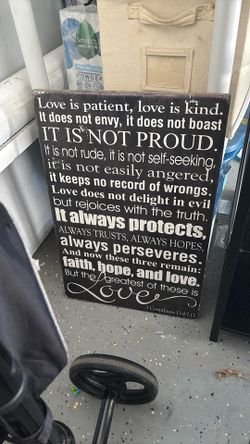 Love Is Patient Sign Wall Art