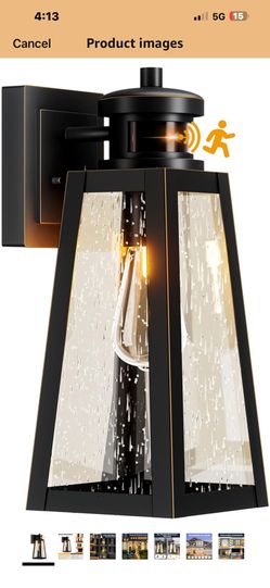 New In Box Motion Sensor Outdoor Lights, Dusk to Dawn Outdoor Wall Lights with 220° Detection & 3 Modes, IP65 Waterproof Exterior Lighting Fixtures fo