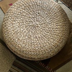 Jute Poof Meditation Footstool