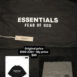 Essentials Oversized Black Shirt Mens XS