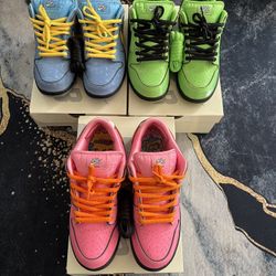 Nike SB Dunk Low Powerpuff Set (Size 10)