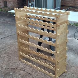 WINE RACK (Bamboo) 72 Bottle Or Smaller.   Read For Details