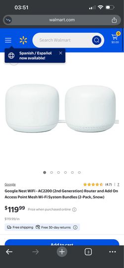 NEW Google Nest WiFi Mesh Router + Point (2-Pack) – Factory Sealed