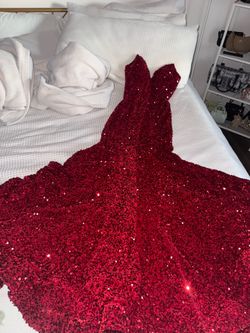 Red Sequence Dress