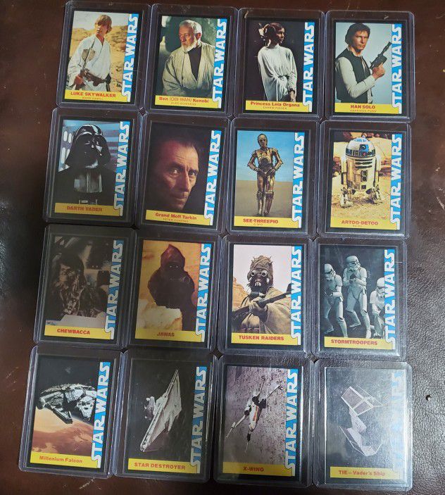 Impeccable Condition 1977 Starwars  Wonderbread Set All Cards 1-16 Uncut Burgerking 1-36