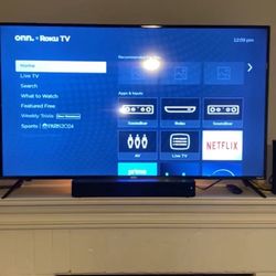 Onn. TV 55’ with soundbar Bluetooth speaker