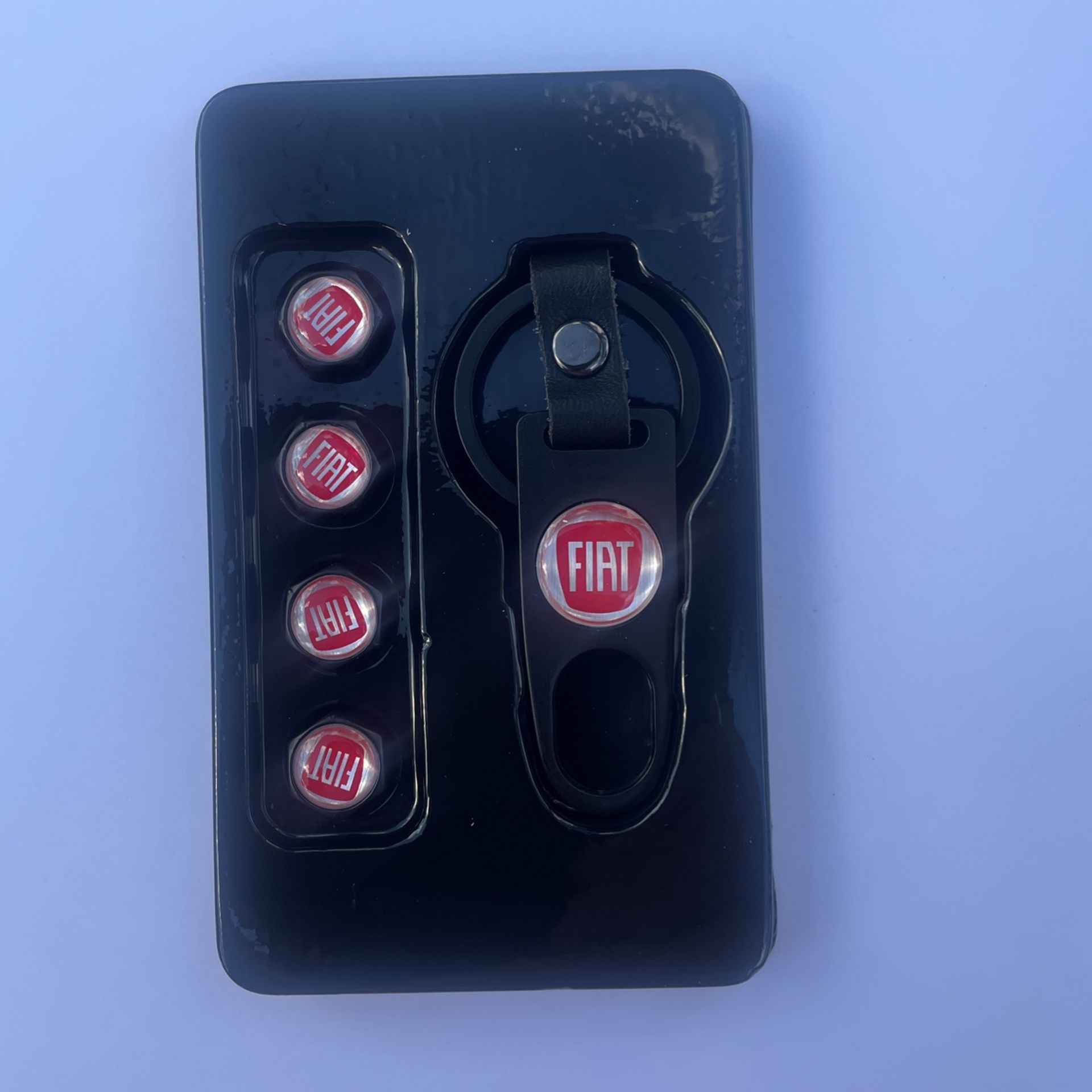 4 ~ Fiat Black Air Valve Caps