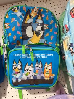 Bluey Kids Backpack with Lunch Box