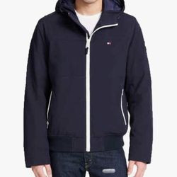 Tommy Hilfiger Men's Soft-Shell Bomber Jacket Navy XXL