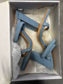 denim heels