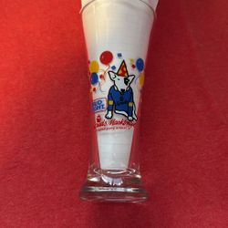 Vintage 1987 Bud Light Spuds MacKenzie Balloon/Birthday glass