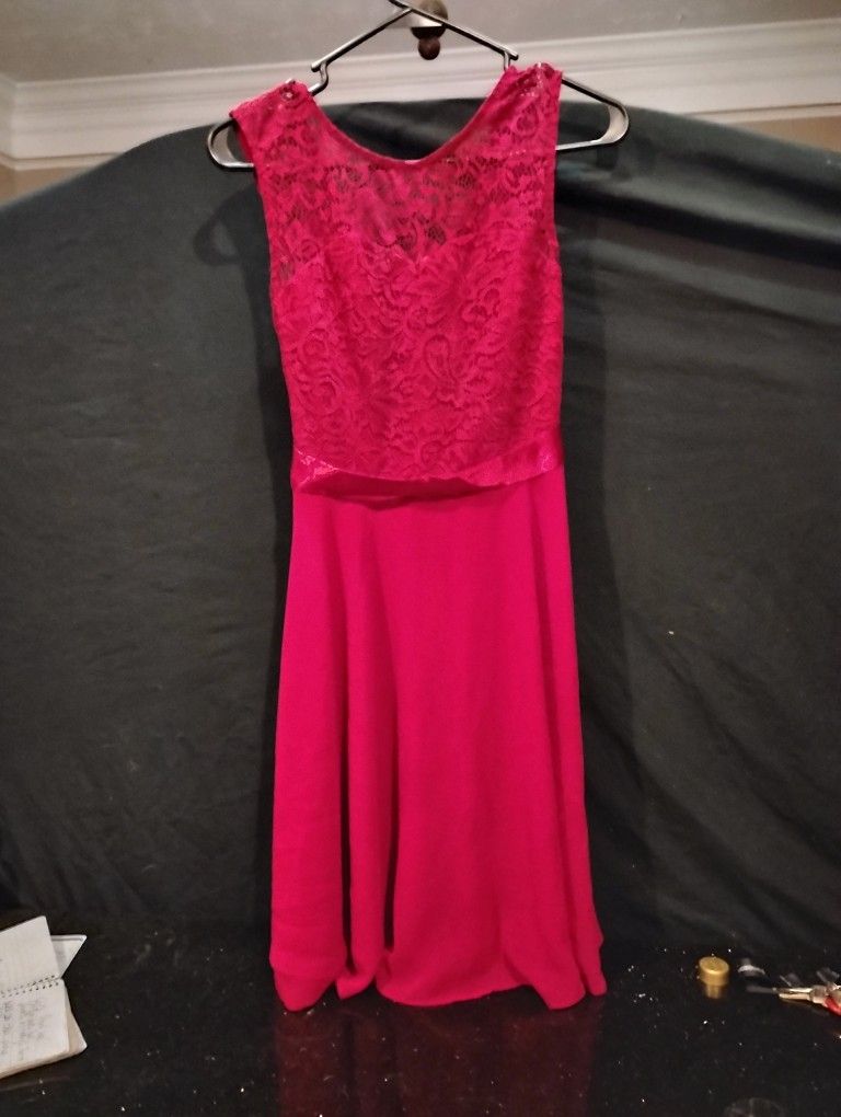 Girls XS Floral Lace A Line Dress