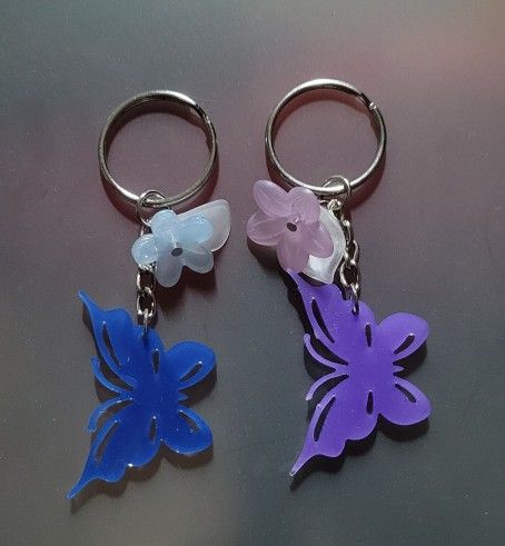 Cute Butterfly Matching Keychains