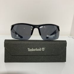 New Timberland TB9193 01D Black Polarized Wraparound Sunglasses 
