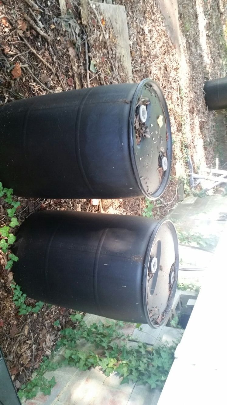 55gal. Plastic drums