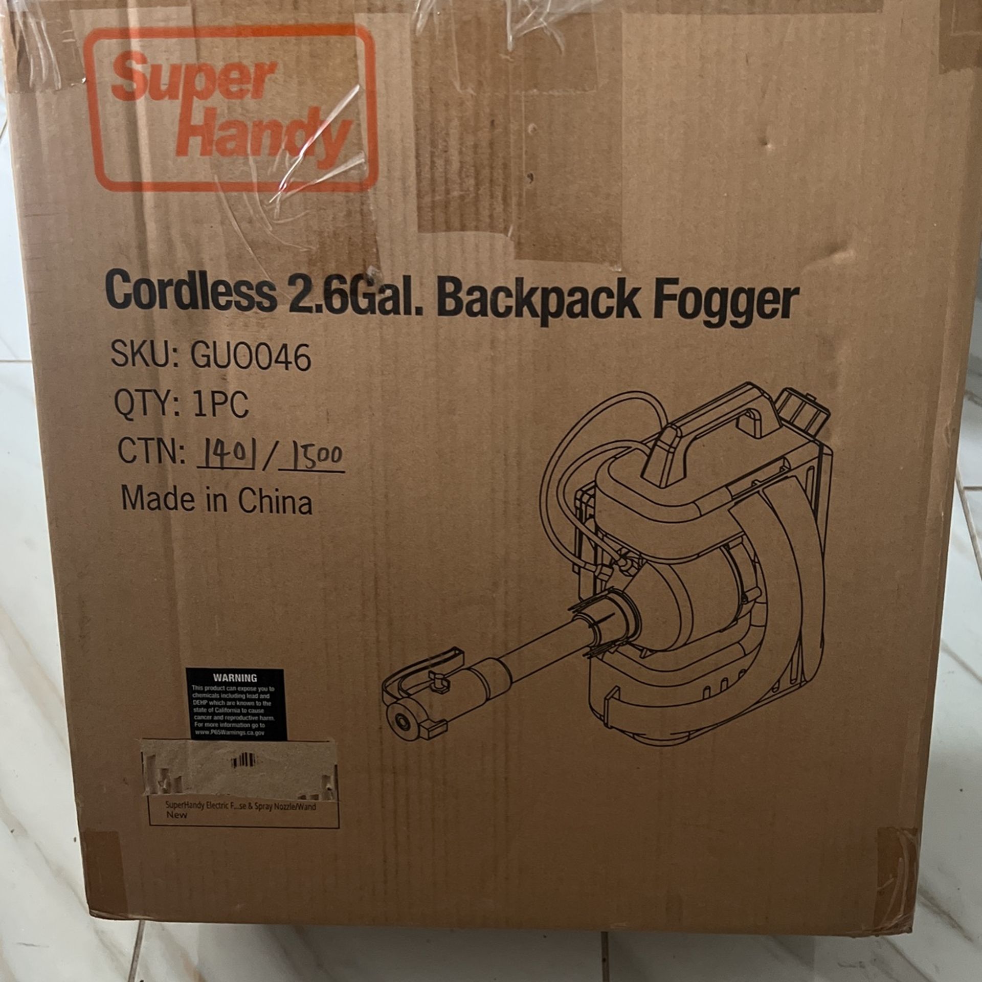 Super Handy Cordless 2.6gal Backpack Fogger