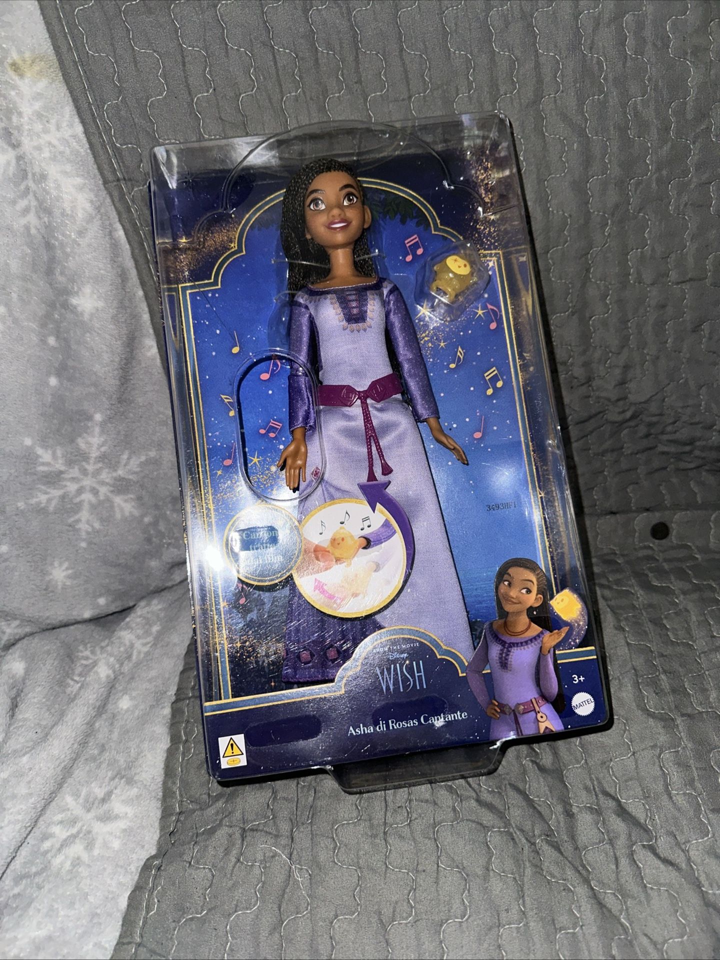 New Disney Wish Asha Singing Doll with Star, Mattel