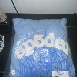 Blue Oh Web Sp5der Hoodie 