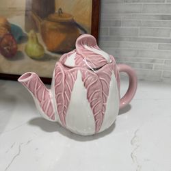Threshold Stoneware Pink and White 34 fl oz Radicchio Tea Pot