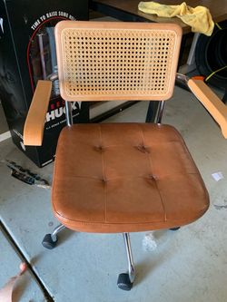 Mid-Century Cane Back Office Chair