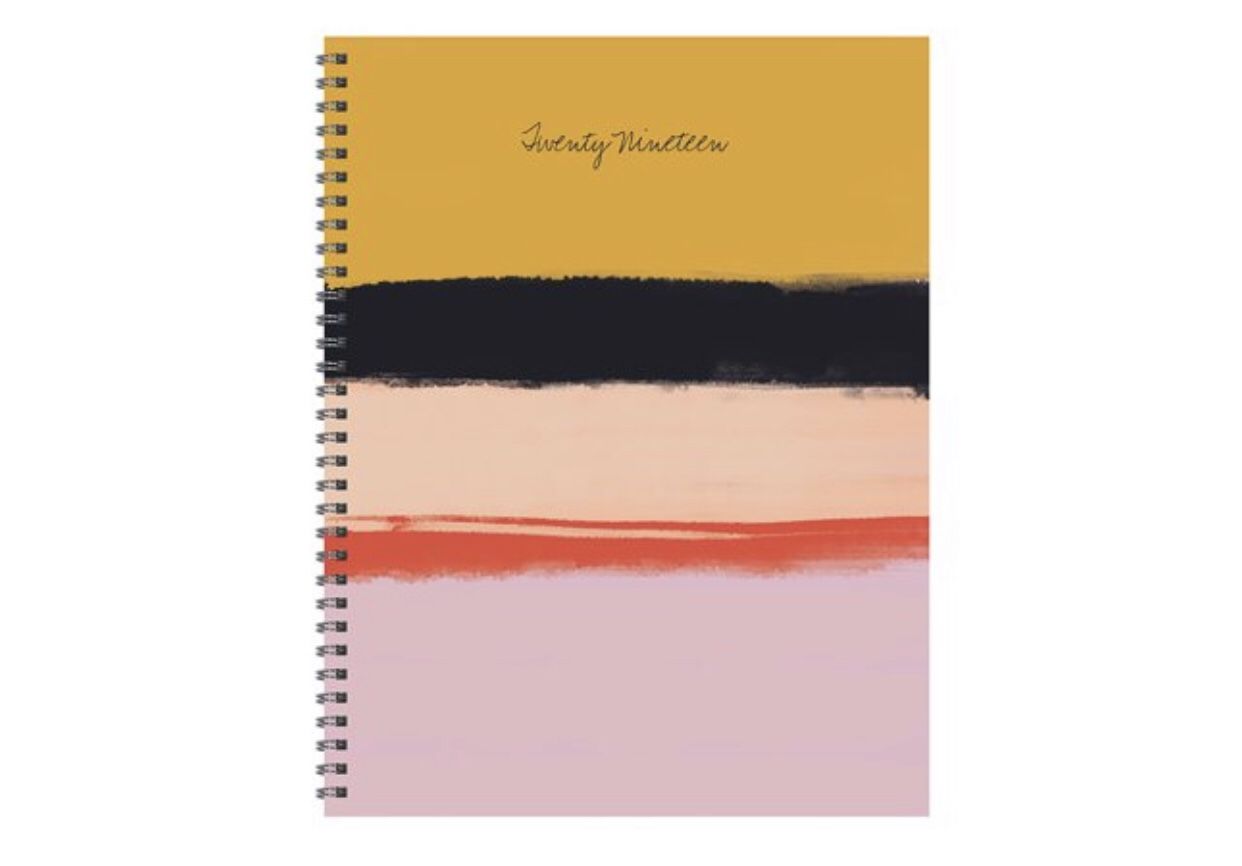 2019 Abstract Painted Stripes 9" x 11" January 2019-December 2019 Large Weekly Monthly Planner A0-0017