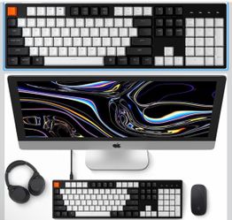 Keychron C2 Full Size Wired Mechanical Keyboard for Mac, Hot-swappable, Gateron G Pro Red Switch, White Backlight, 104 Keys ABS keycaps Gaming Keyboar