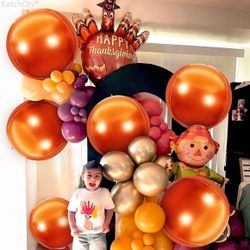KatchOn, Orange Mylar Balloons - 22 Inch, Pack of 6 | Orange Foil Balloons, Orange Metallic Balloons for Orange Party Decorations | Halloween Balloons