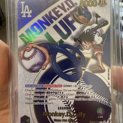 FOR TRADE ONLY DODGERS LUFFY ONE PIECE TCG CARD ALT ART PROMO