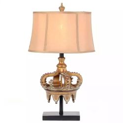 Antique Gold Crown Table Lamp Like New *See MY OTHER OFFERS