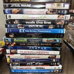 dvd movies and black dvd player 