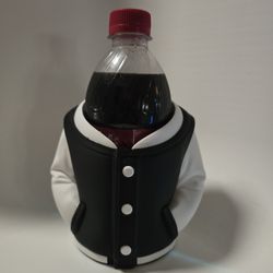 Varsity jacket can or bottle holder