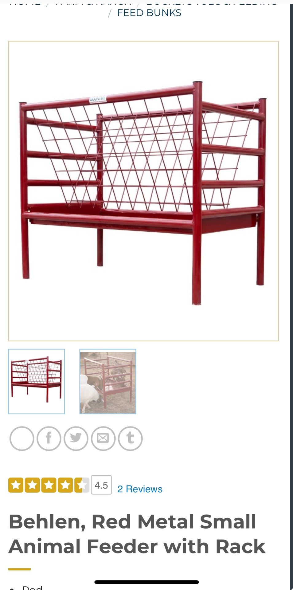 Red Animal Feeder
