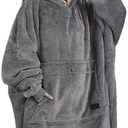 Oversized Flannel Blanket Hoodie
