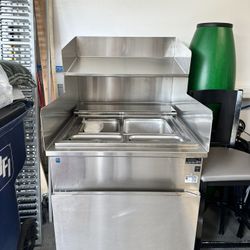 Commercial Prep Station And Refrigerator On The Bottom