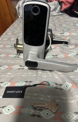 Smart Lock with Fingerprint, 2 Keys, 2 Key Card, Pin or App Remote Unlock 