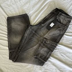 New Men’s Straight Cargo Jeans