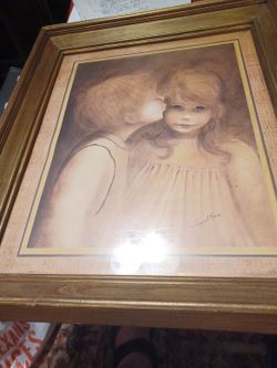 First Kiss framed print