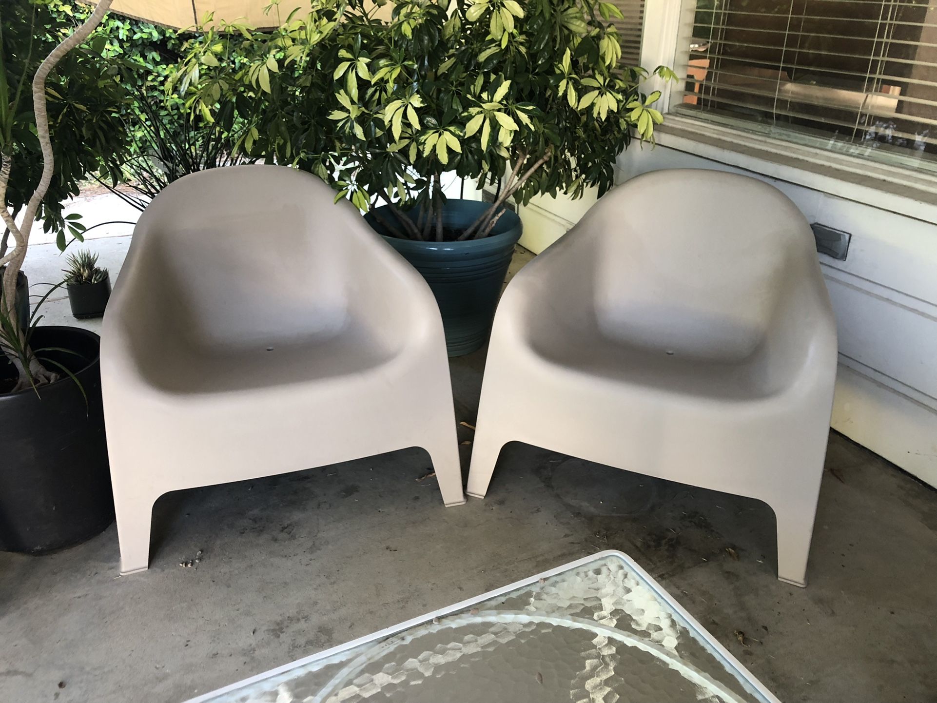 Pair of Ikea Skarpo Beige Outdoor/Patio Armchairs Chairs for Sale in