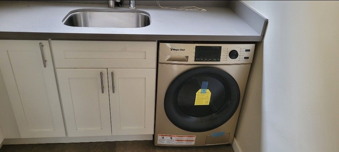 Magic Chef 2.7 cu. ft. 120-Volt Gold All in One Ventless Electric Washer Dryer Combo