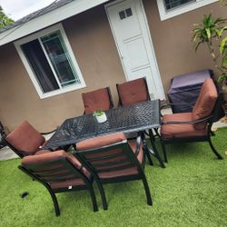 Aluminum Patio Set/ Outdoor Furniture Dining Table And Chairs 