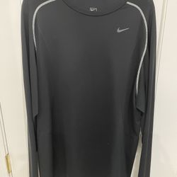 Mens Nike DriFit Training Long Sleeve Shirt, Black, Size XXL