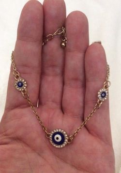 Gold or silver 3 eye Bracelet or even anklet